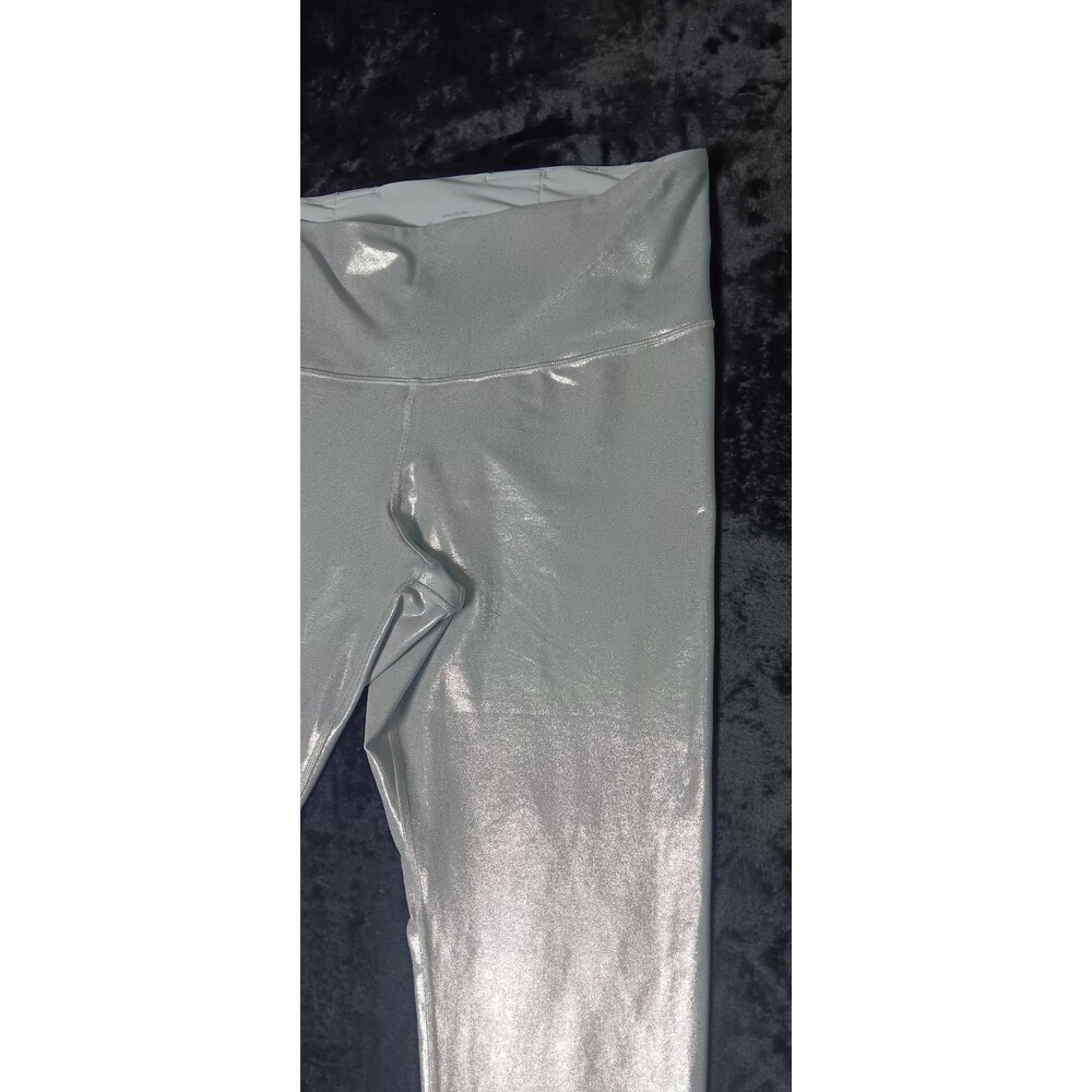 Old Navy Active Powersoft Extra High Rise Leggings 2XL Silver Blue Shimmer Yoga - Picture 5 of 13